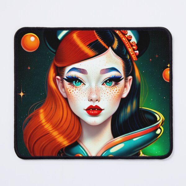 Item preview, Retro Redhead Astronaut Redheaded Anime Girl Space Vampire Spacesuit  designed and sold by CoffeeIsATrip.