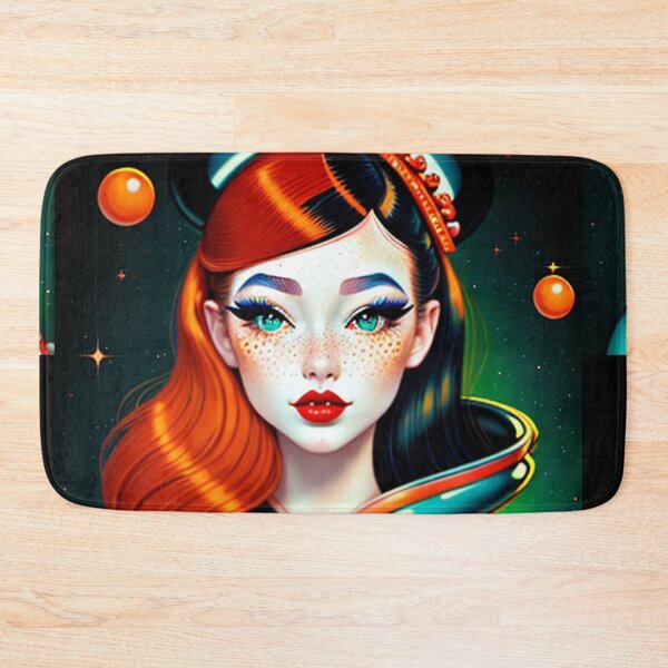 Item preview, Retro Redhead Astronaut Redheaded Anime Girl Space Vampire Spacesuit  designed and sold by CoffeeIsATrip.
