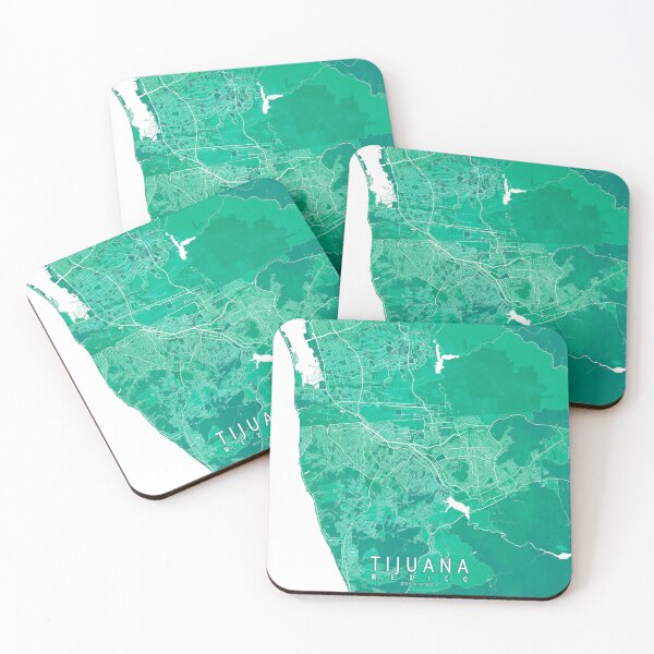 Item preview, Tijuana City Map of Mexico - Watercolor designed and sold by deMAP.