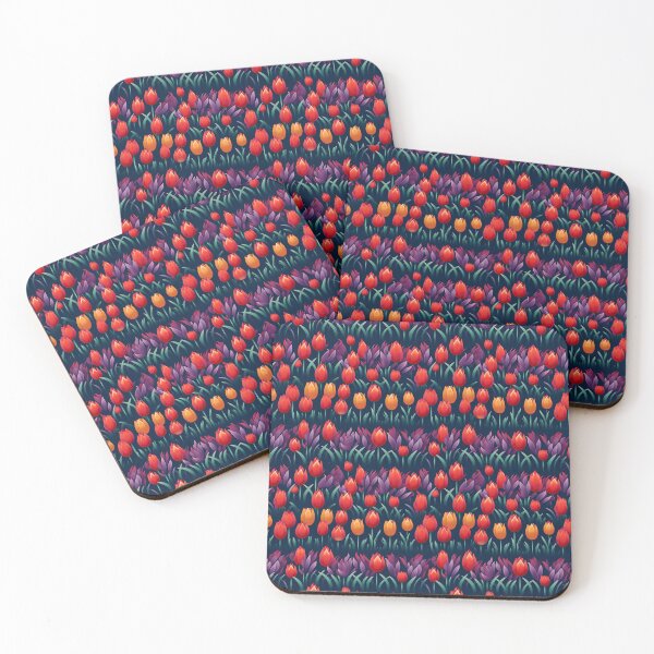 Item preview, Embroidered Tulips Field Pattern #6 designed and sold by NatureSight.