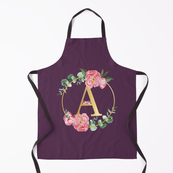 Item preview, Letter A Monogram Floral Golden Flowers Frame designed and sold by ArtCornerStudio.