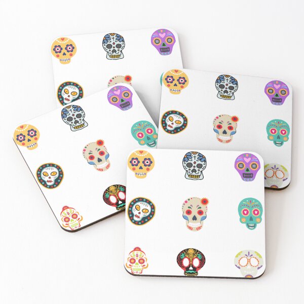 Item preview, Skulls adorned with traditional Mexican motifs designed and sold by huape.