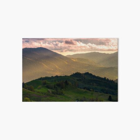 gorgeous panorama of countryside at sunset Art Board Print