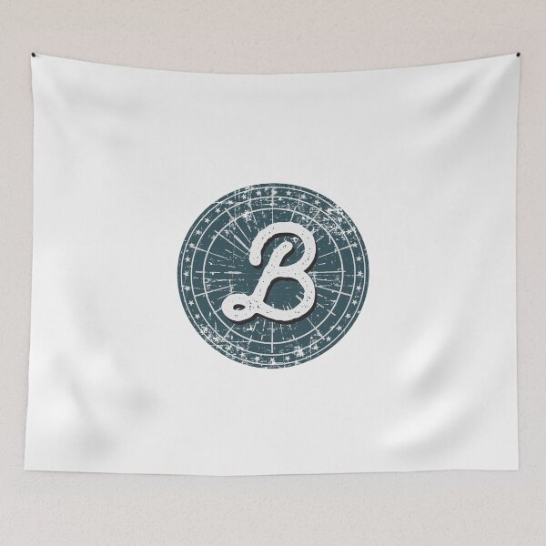 Item preview, Monogram B Vintage Sunburst Circle designed and sold by simplymonogram.