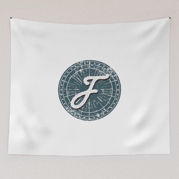 Item preview, Monogram F Vintage Sunburst Circle designed and sold by simplymonogram.