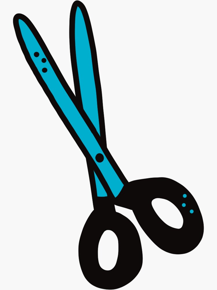 Scissors Crafts Sticker for Sale by CuddlesAndLearn