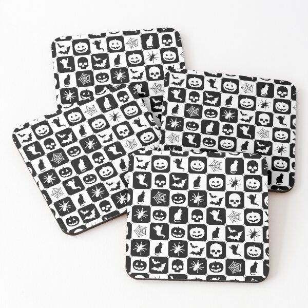 Item preview, Halloween Squares Black and White Pattern designed and sold by Blue-Banana.