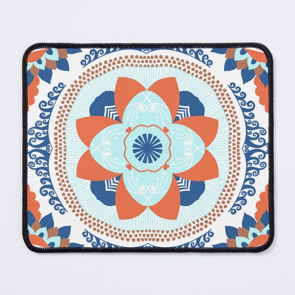 Item preview, Orange Blue Tile designed and sold by Moonlace.