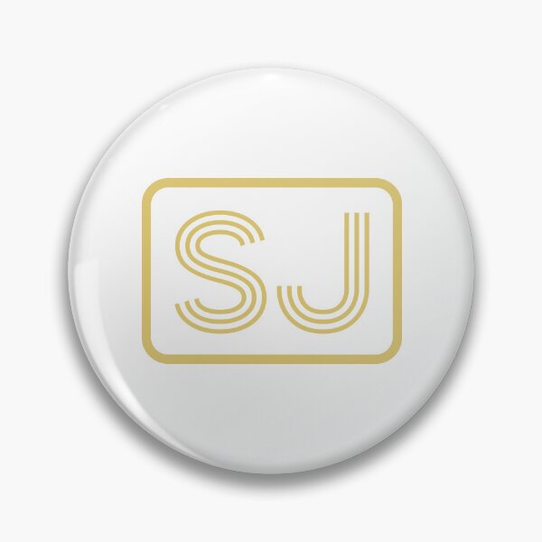 Item preview, SJ Initials Gold Geometric Letters designed and sold by Jeallan Designs.