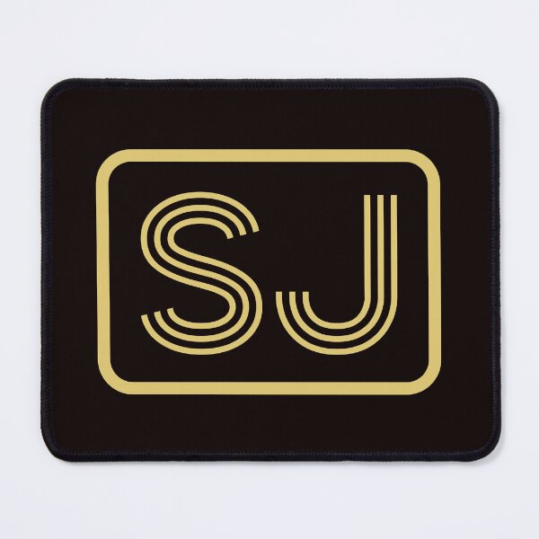 Item preview, SJ Initials Gold Geometric Letters designed and sold by Jeallan Designs.