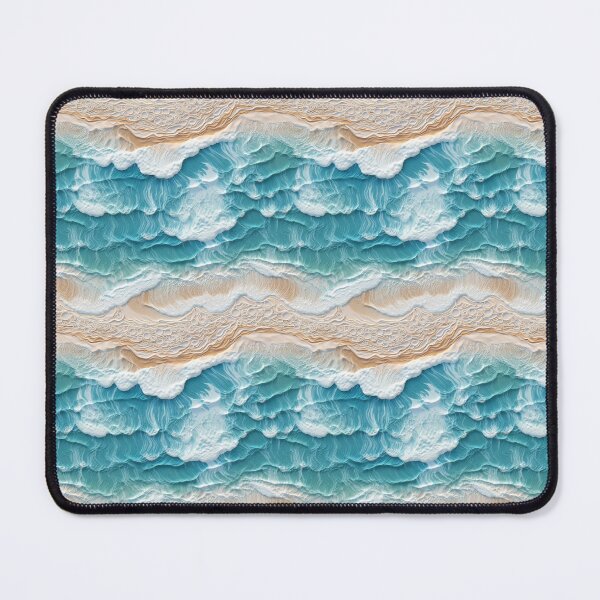 Item preview, Embroidered Sea Waves Pattern #4 designed and sold by NatureSight.