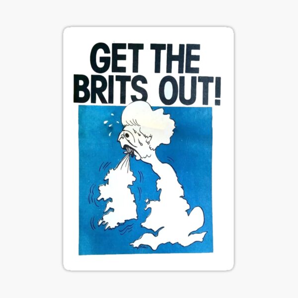 Artikel-Vorschau von „Vintage Poster“-Aufkleber „GET THE BRITS OUT Ireland“-Aufkleber, designt und verkauft von gus0100.
