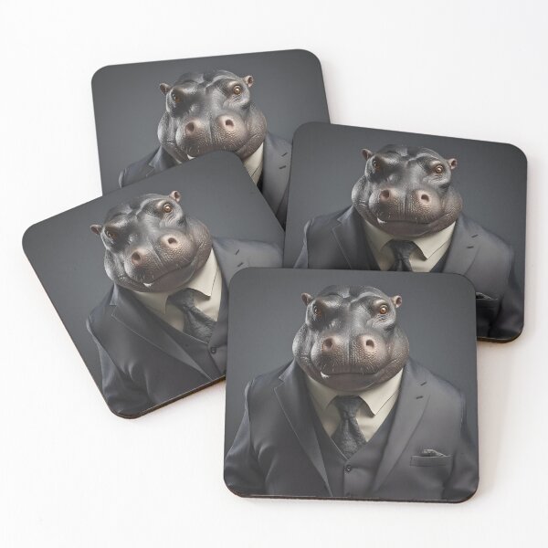 Item preview, Hippo in a suit designed and sold by 47T-Shirts.