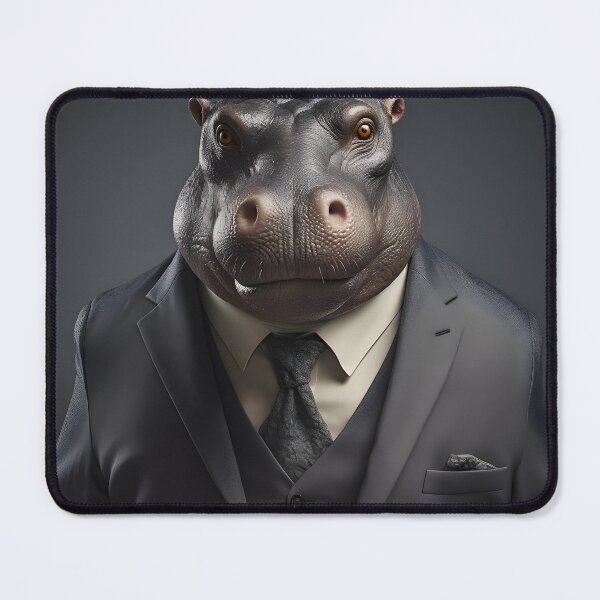Item preview, Hippo in a suit designed and sold by 47T-Shirts.