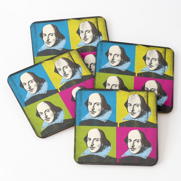 Item preview, SIR WILLIAM SHAKESPEARE - ELIZABETHAN PLAYWRIGHT - POP ART STYLE 4-UP designed and sold by Clifford Hayes.