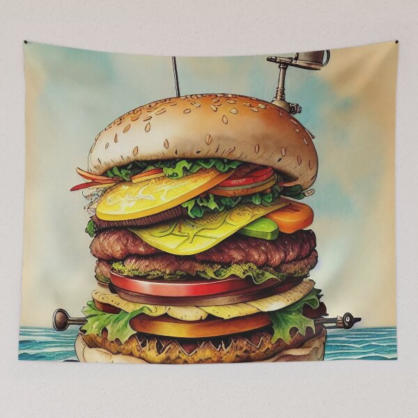Item preview, Hamburger, hungry, snack, kids, children, delicious, sea, ocean, pirate designed and sold by Cyber Kids.