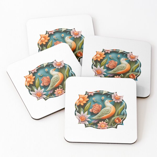 Item preview, Bird and Floral Mural designed and sold by Charmy Design.