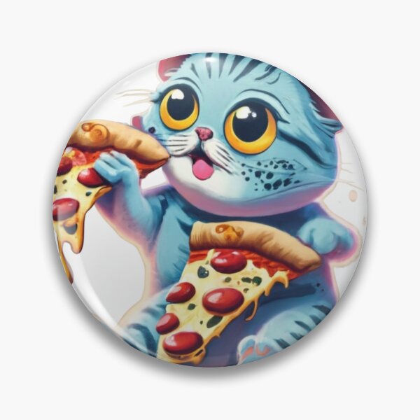 Item preview, Cute Cat Eating Pizza Kitten designed and sold by SpiritSigns.