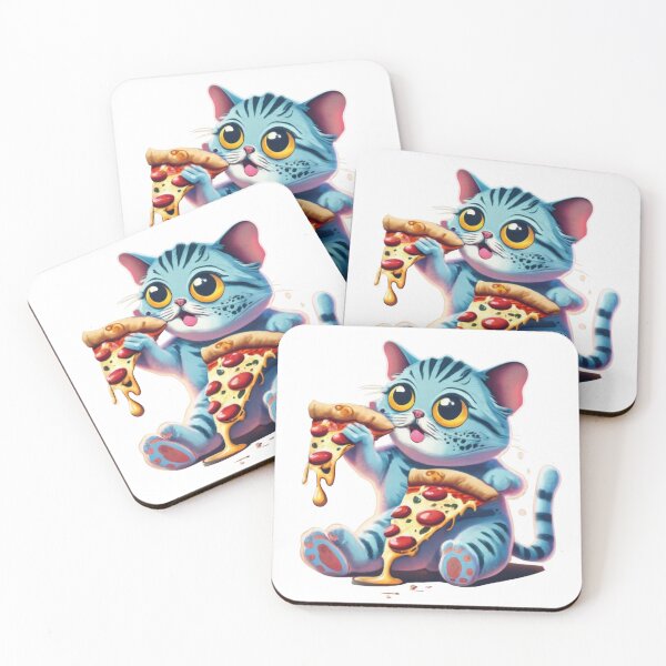 Item preview, Cute Cat Eating Pizza Kitten designed and sold by SpiritSigns.