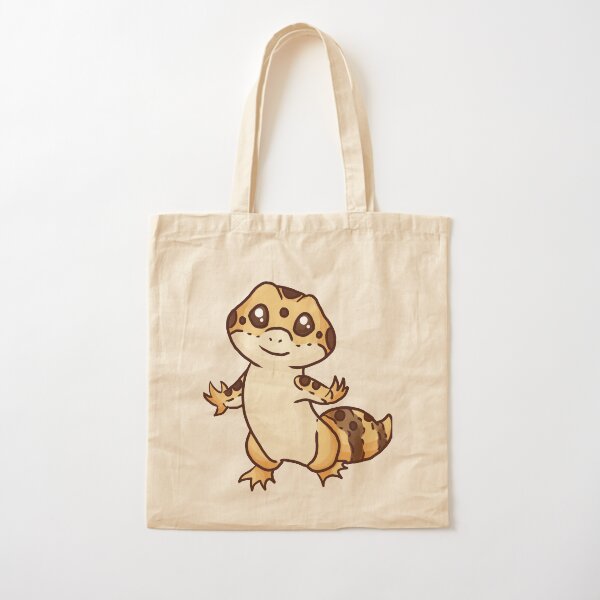 Chibi Leopard Gecko Cotton Tote Bag