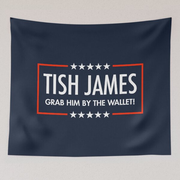 Item preview, Tish James - Grab Him By The Wallet (on blue) designed and sold by Thelittlelord.
