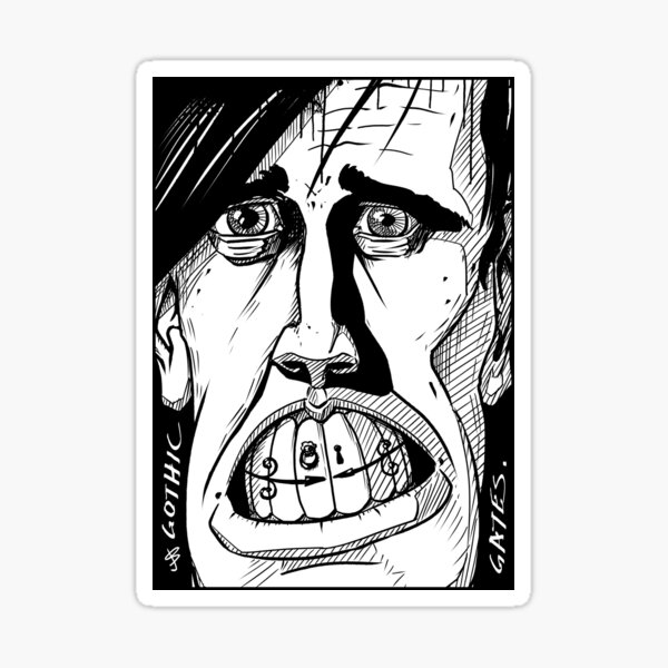 Gothic gates Sticker