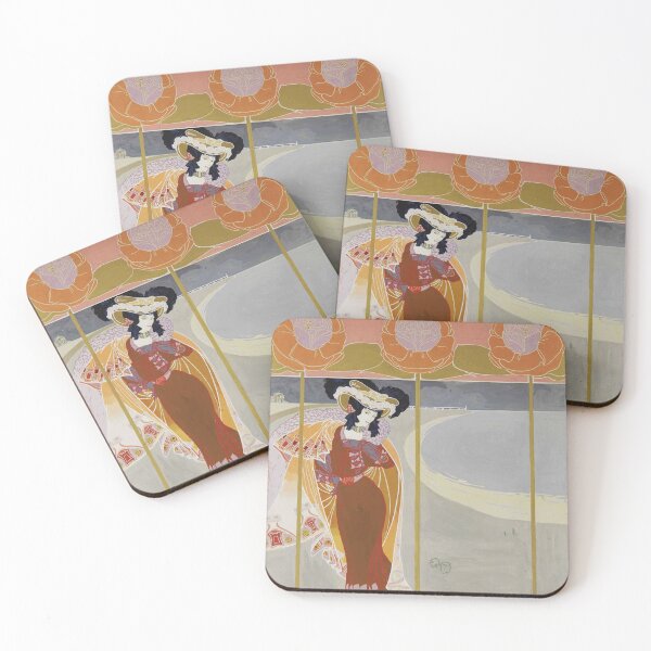 Item preview, Elegant Woman on the Beach (1905) - Georges de Feure designed and sold by SALON DES ARTS.