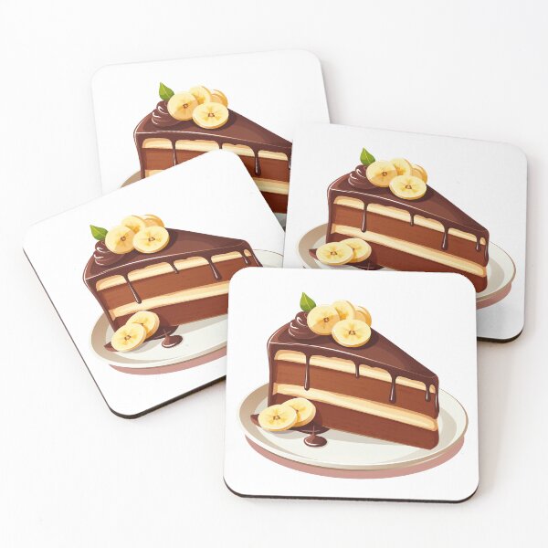 Item preview, Chocolate and banana cake designed and sold by MysticLulaShop.