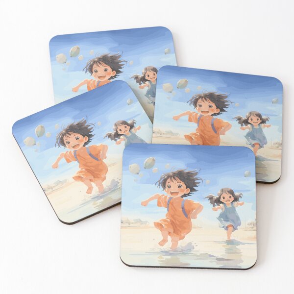 Item preview, Happy children running on the beach. designed and sold by KreaDesigner.