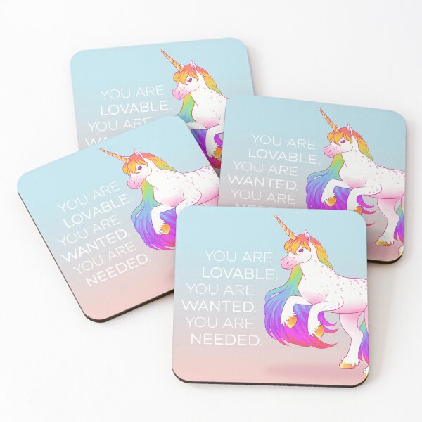 Item preview, "You Are Lovable" Rainbow Unicorn designed and sold by thelatestkate.