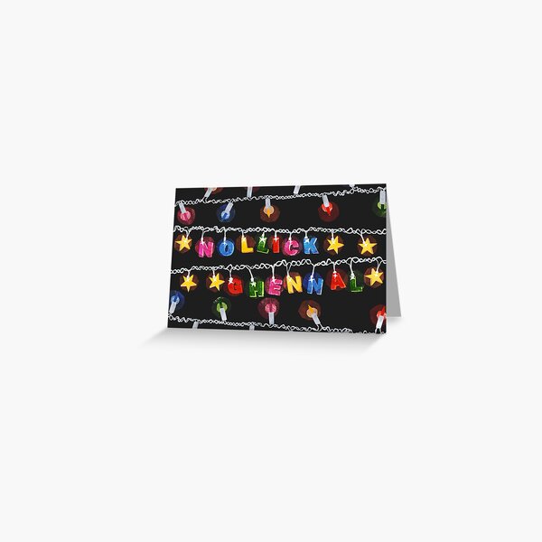 Item preview, GV - Nollick Ghennal (Merry Christmas) In retro lights designed and sold by BabbanGaelg.