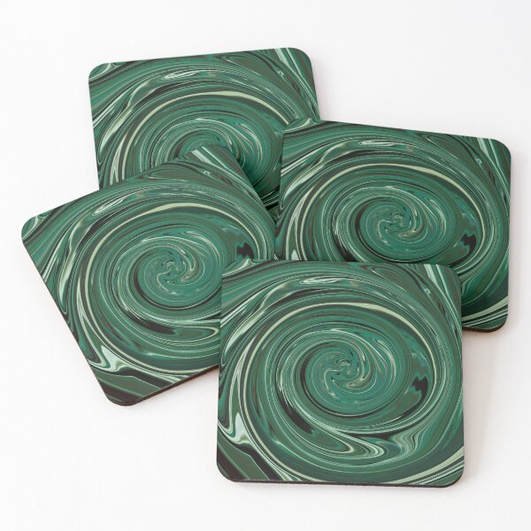 Item preview, Abstract Green Spiral  designed and sold by Splashedoverart.