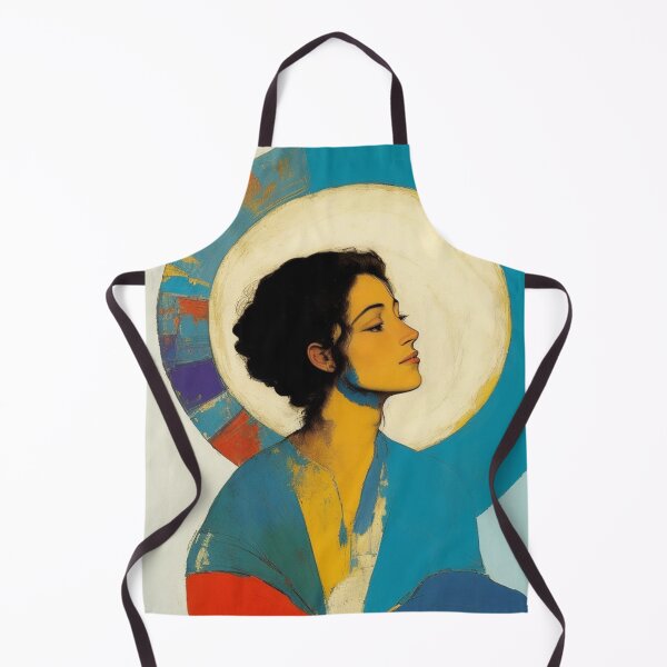 Item preview, Woman with a halo of positive energy in vibrant colours painting designed and sold by Meena-tta.