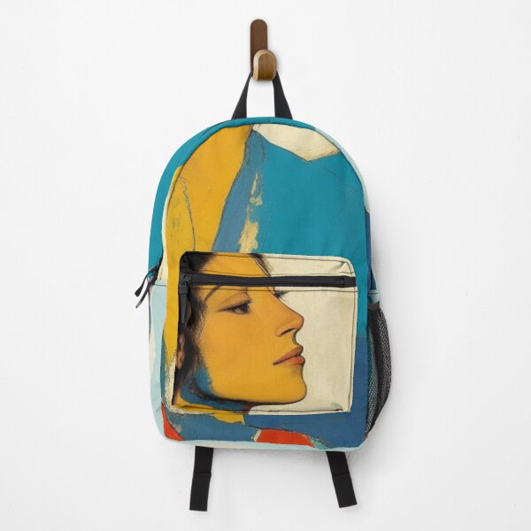 Item preview, Woman with a halo of positive energy in vibrant colours painting designed and sold by Meena-tta.