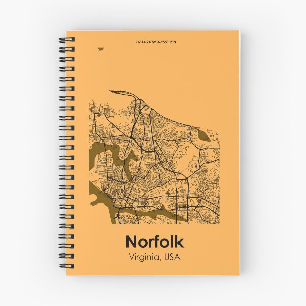 Item preview, Norfolk, Virginia, USA, City Road Map designed and sold by 2BROSMAPS1.