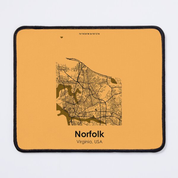 Item preview, Norfolk, Virginia, USA, City Road Map designed and sold by 2BROSMAPS1.