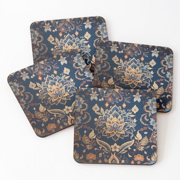 Item preview, Golden Blue Flower designed and sold by MobizArt.