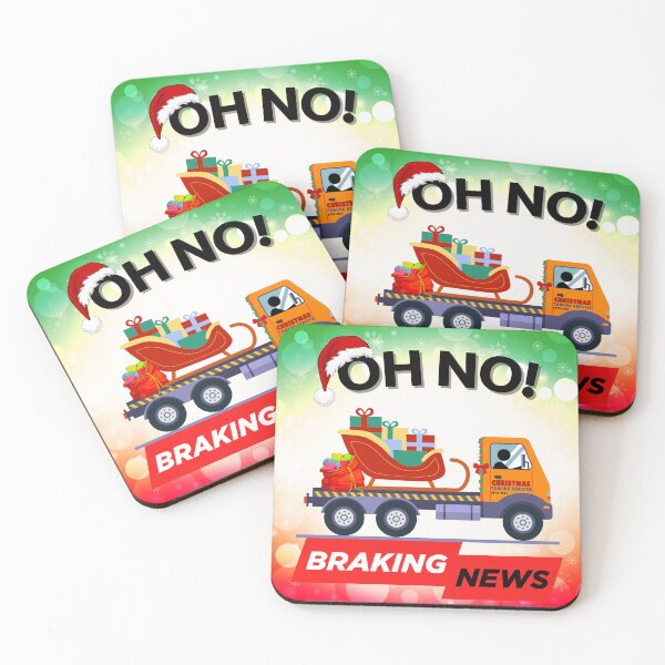 Item preview, BRAKING NEWS - Santa's Delivery Setback. designed and sold by MPC-Mince-Pies.