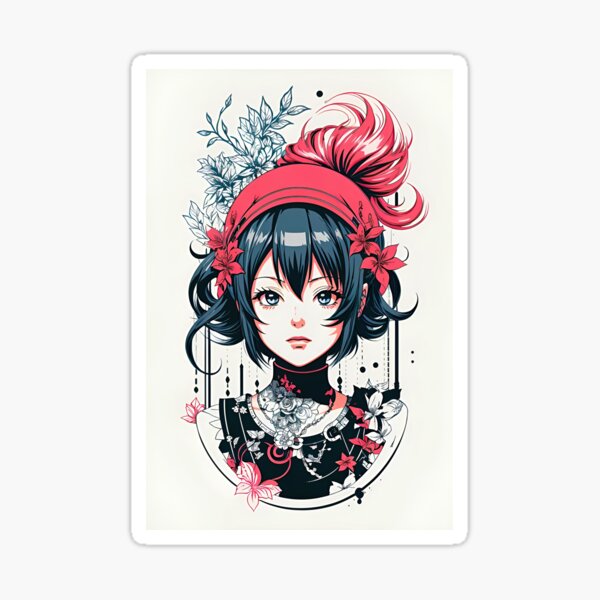 Anime Skate Punk Girl Sticker for Sale by bobbi-gyre