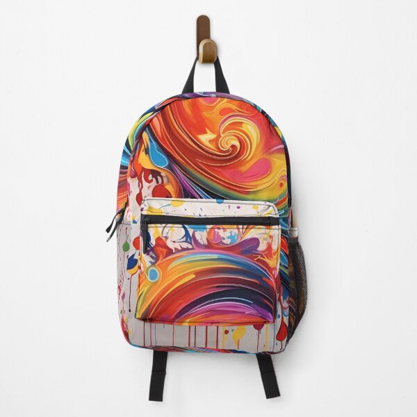 Item preview, colorful abstract swirling painted heart designed and sold by dcrc.