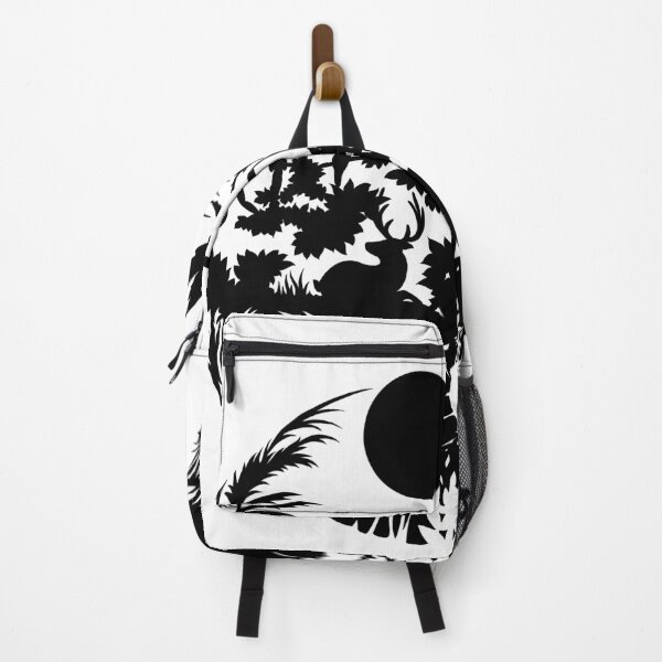 Item preview, Silhouette illustration black color fills the tropical jungle in a circle shape designed and sold by Satakorn.