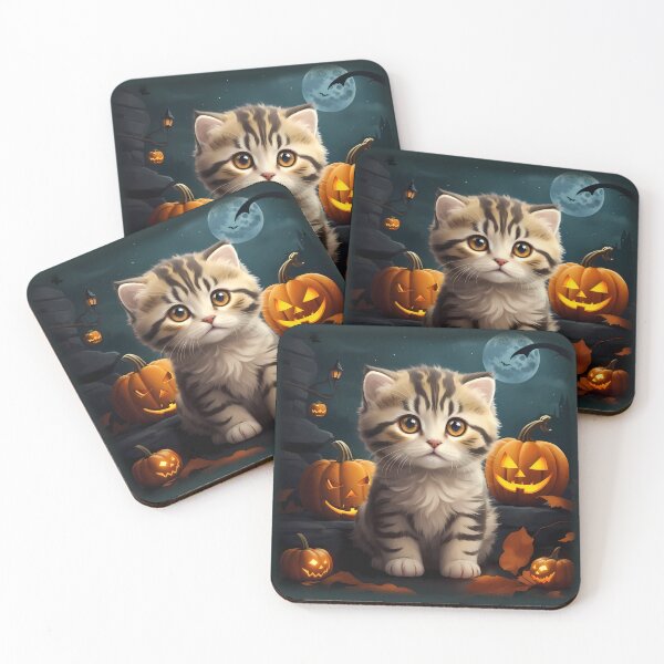 Item preview, Tiny Werewolf Scottish Fold Kitten at Halloween Festival designed and sold by purrfect pattern.