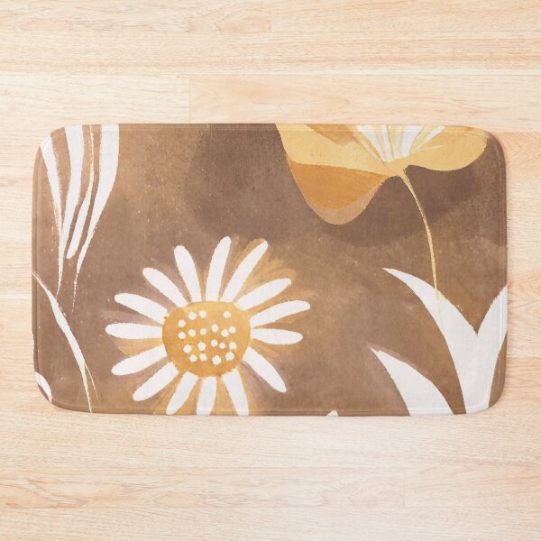 Item preview, Floral Pattern Gold, Brown, White designed and sold by DarNiz.
