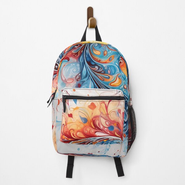 Item preview, colorful abstract swirling painted heart designed and sold by dcrc.