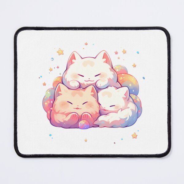 Item preview, Cute Kawaii Space Cats Sleeping designed and sold by CozyKawaiiArt.