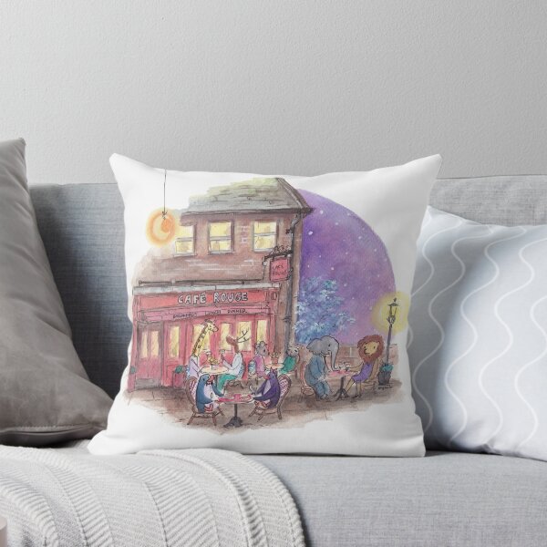 Item preview, Penguins and animals dining under the stars at Cafe Rouge. designed and sold by PenguinGirl-Art.