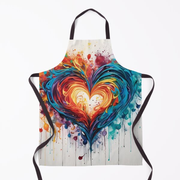 Item preview, Colorful abstract swirling painted heart designed and sold by dcrc.