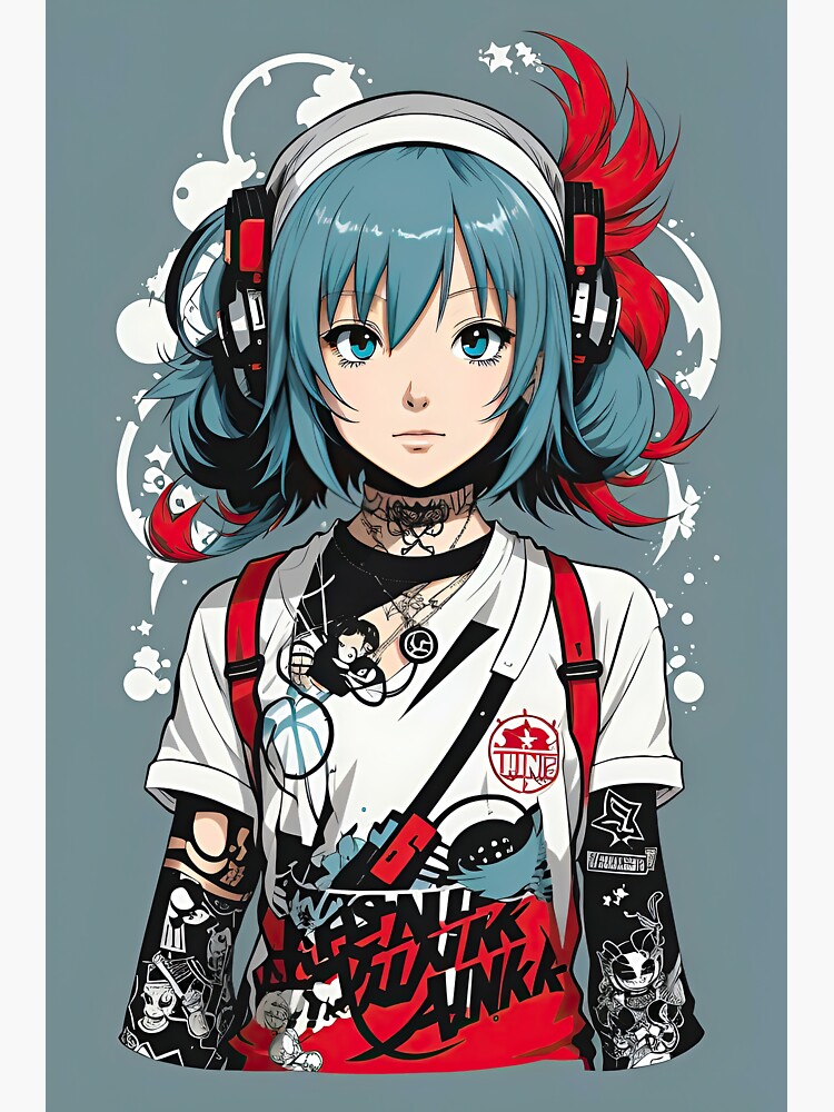 Anime Skate Punk Girl Sticker for Sale by bobbi-gyre