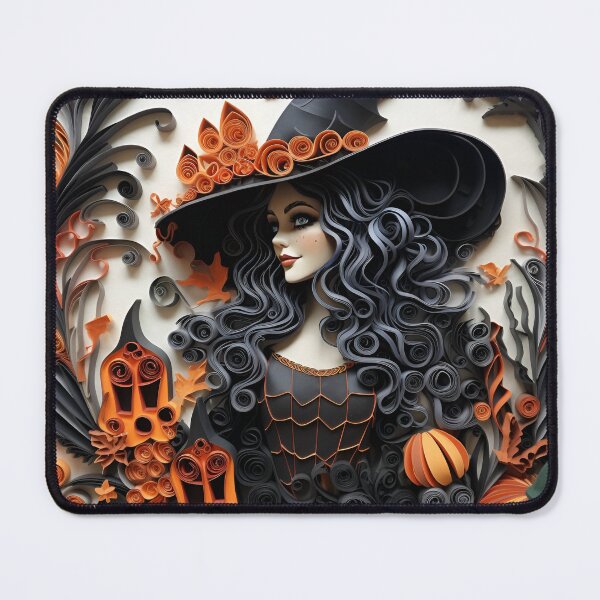 Item preview, paper quilling halloween witch art designed and sold by dcrc.