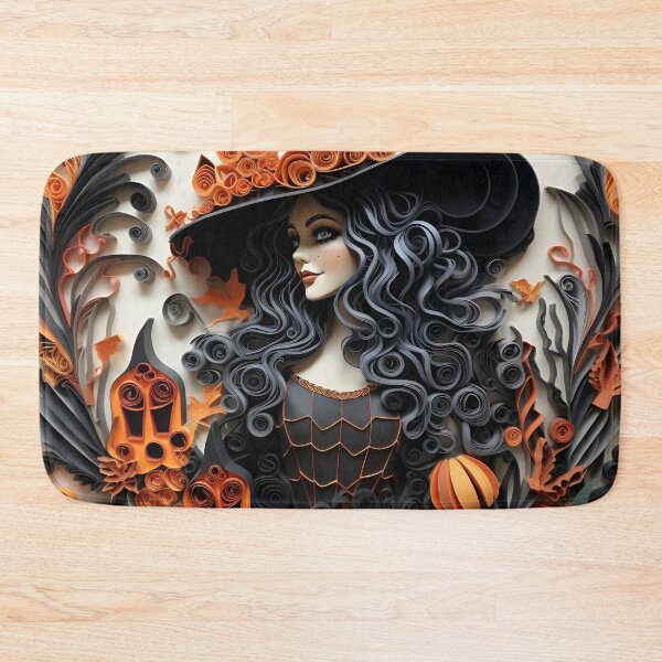 Item preview, paper quilling halloween witch art designed and sold by dcrc.